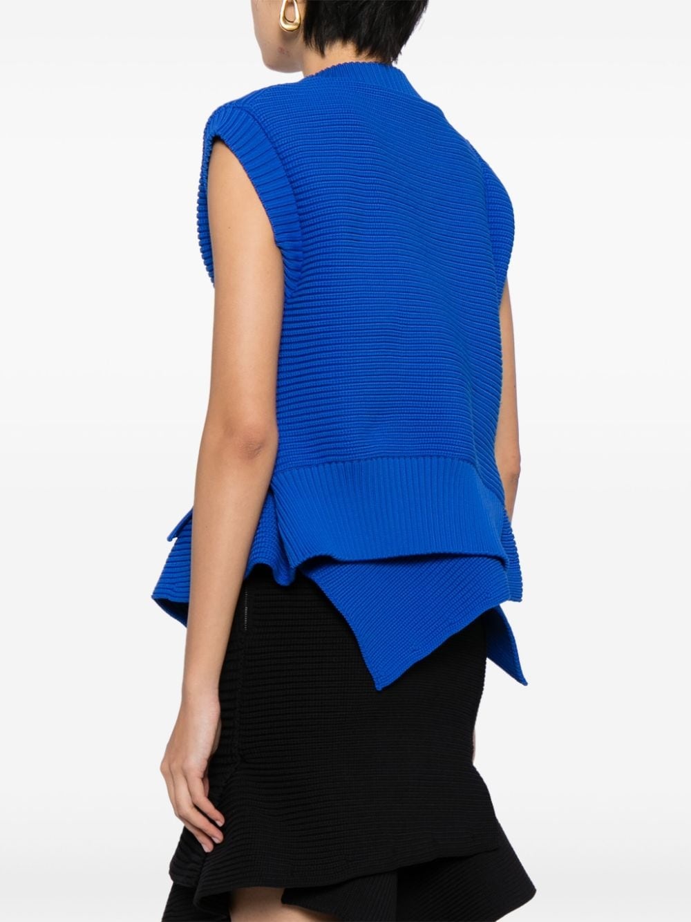 layered sleeveless knit top - 4