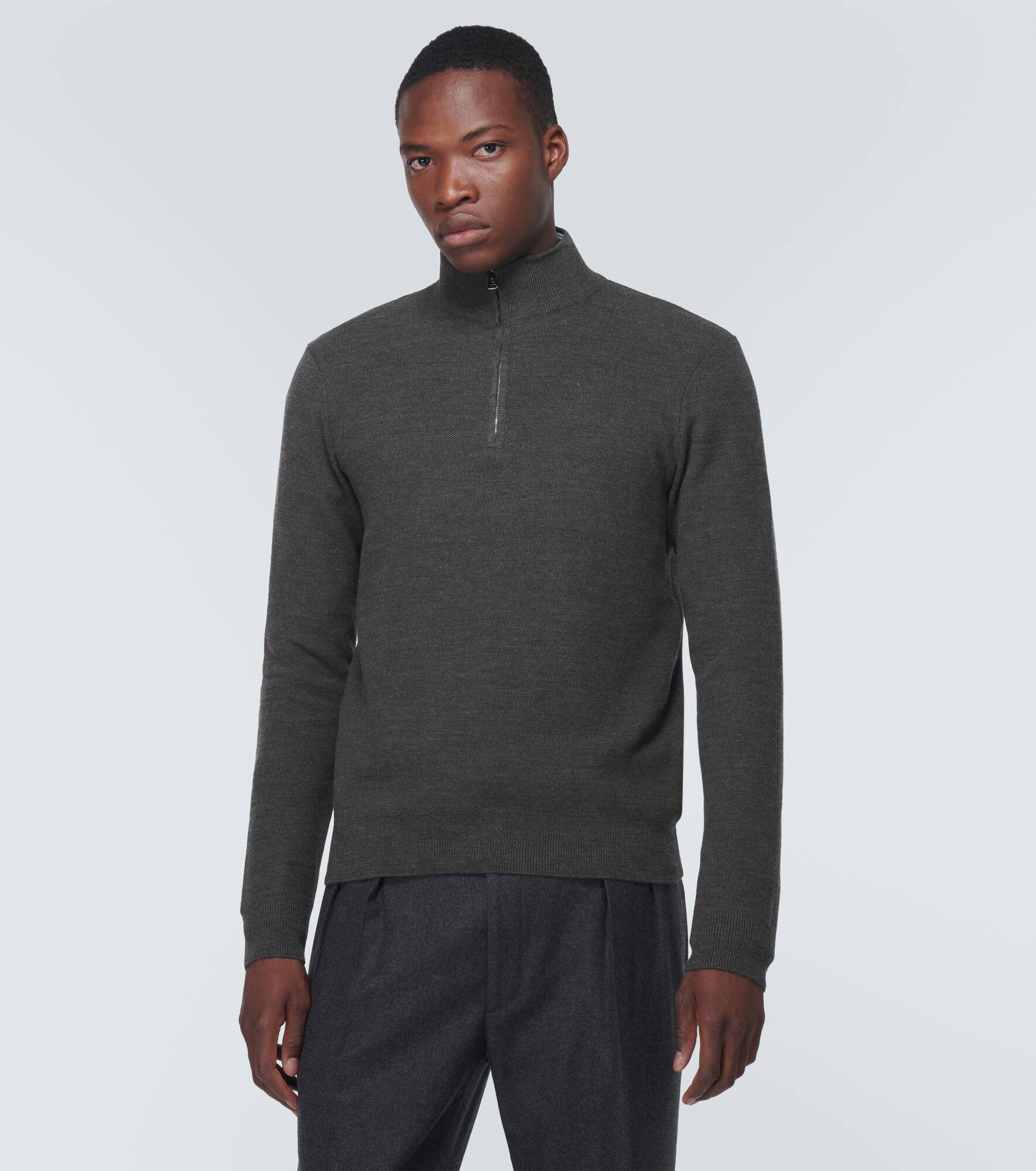Wool half-zip sweater - 3