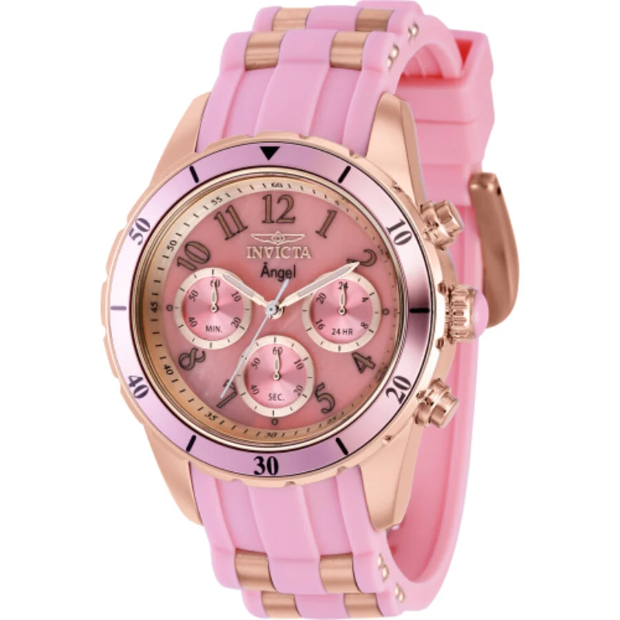 Invicta Angel Chronograph Quartz Pink Dial Ladies Watch 39345 - 1