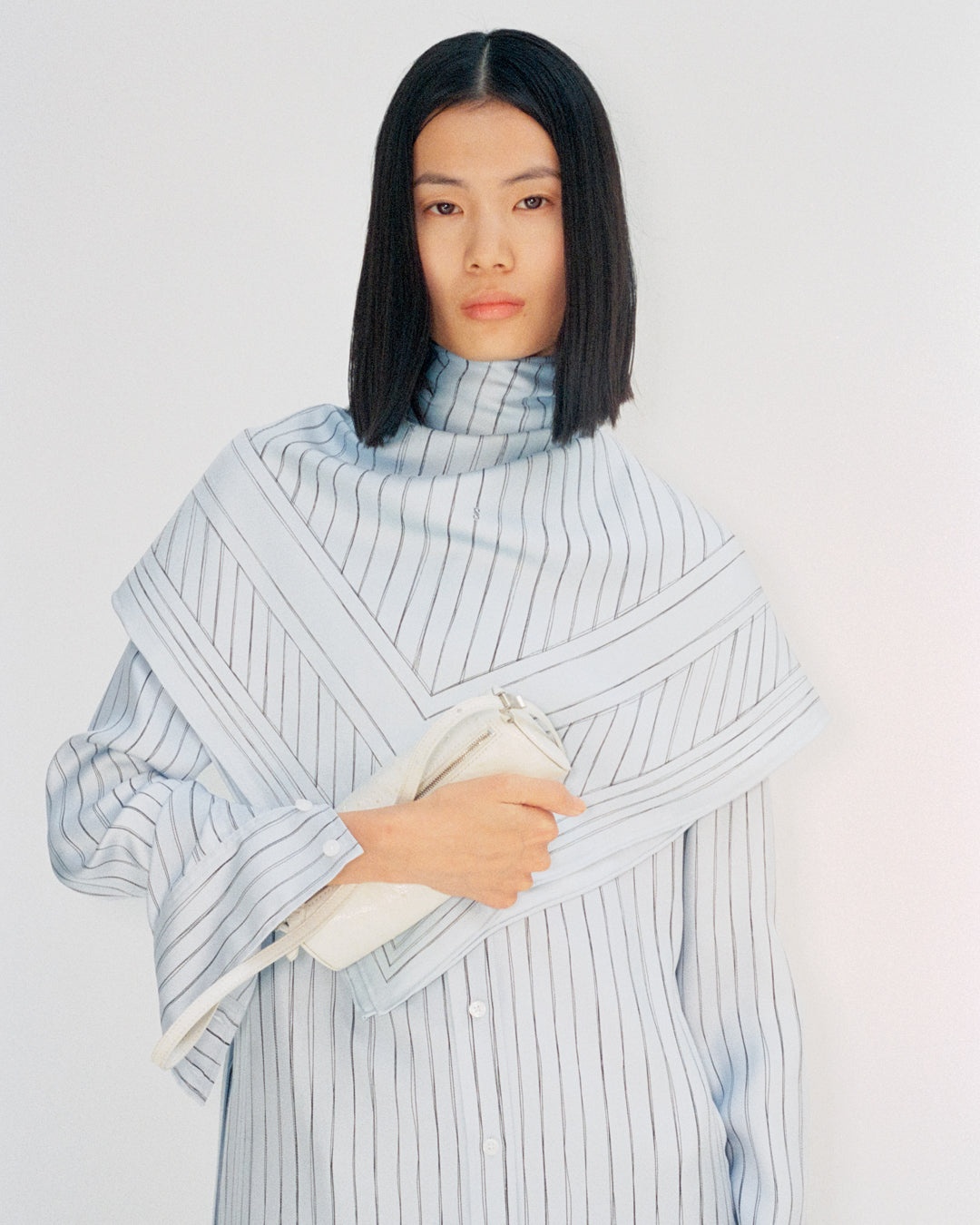 Hannah Dress in Stripe Silk Twill - 7