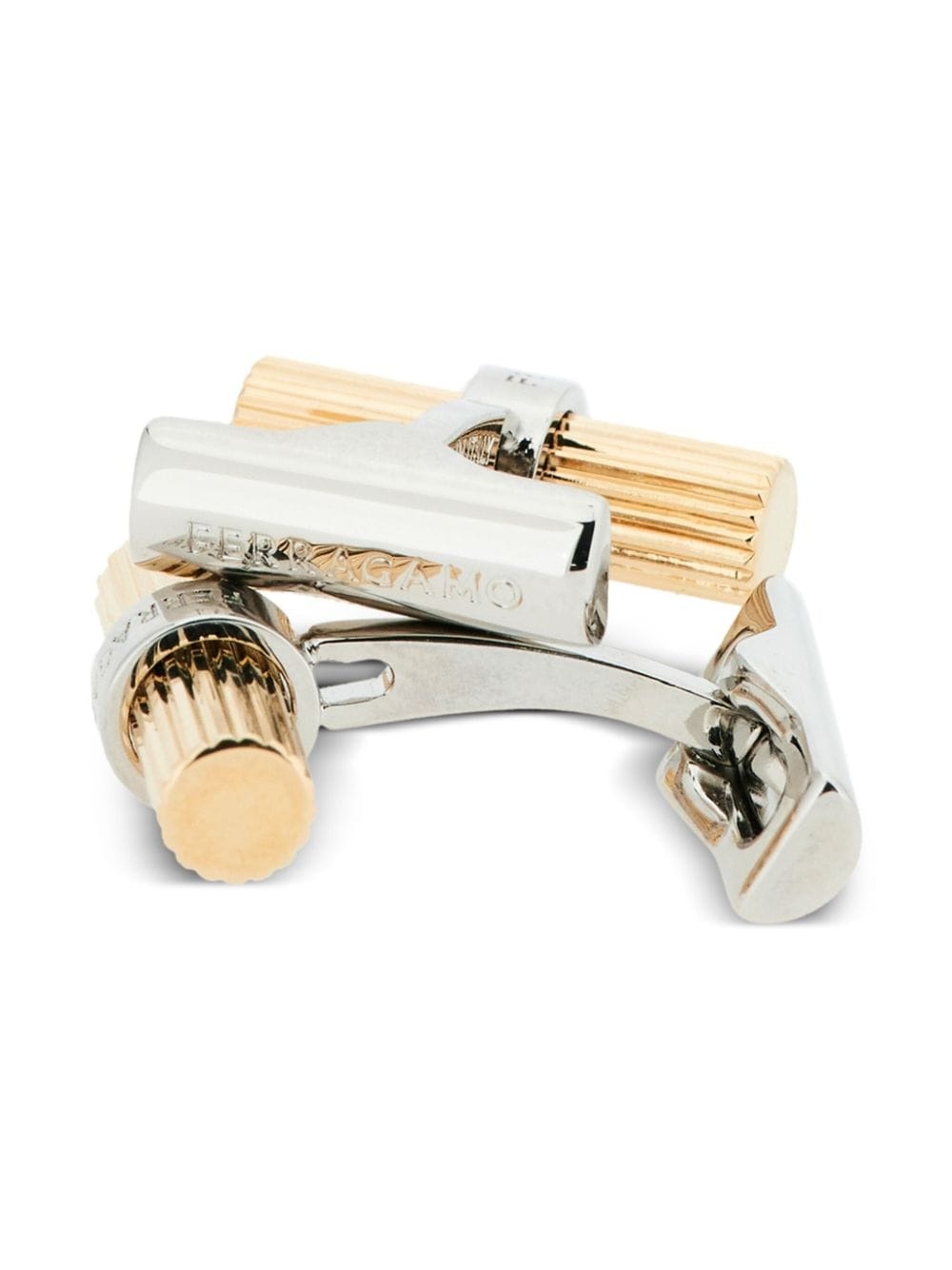 engraved-logo cufflinks - 4
