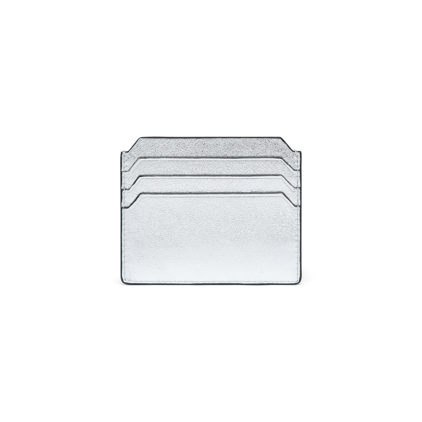 Silver laminated leather credit card holder - 5