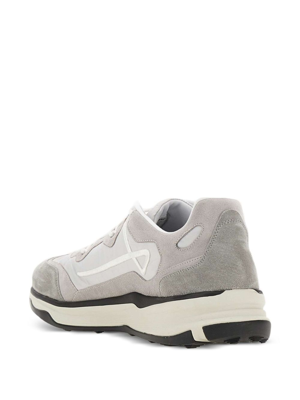 suede-panelled lace-up sneakers - 3