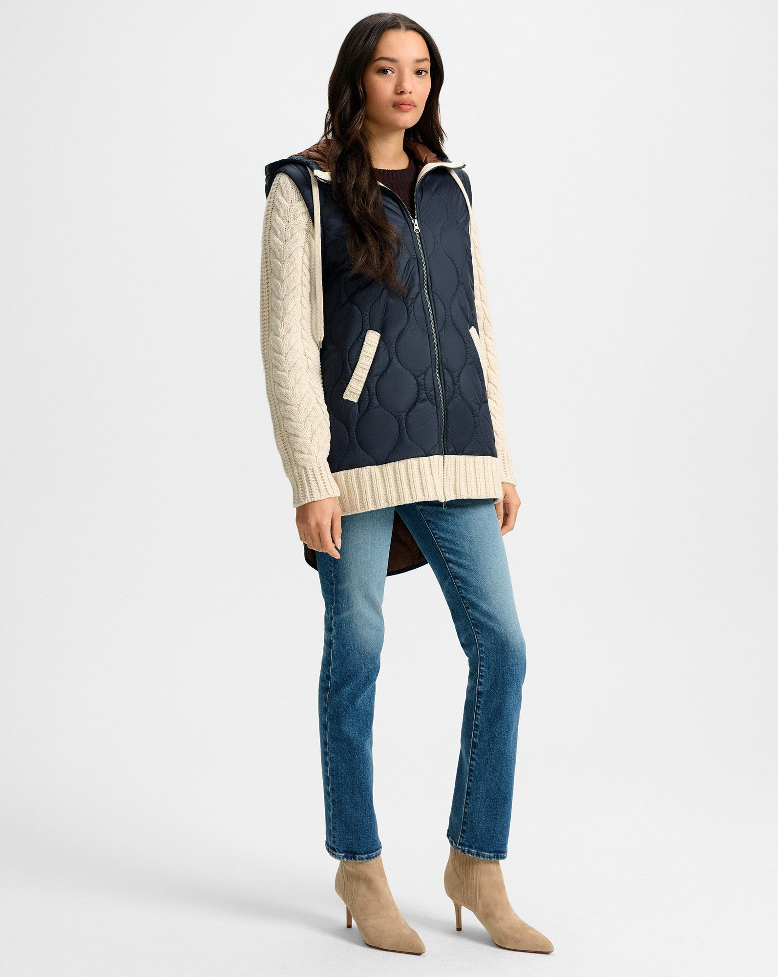 BARROWS KNIT-SLEEVE QUILTED JACKET - 3