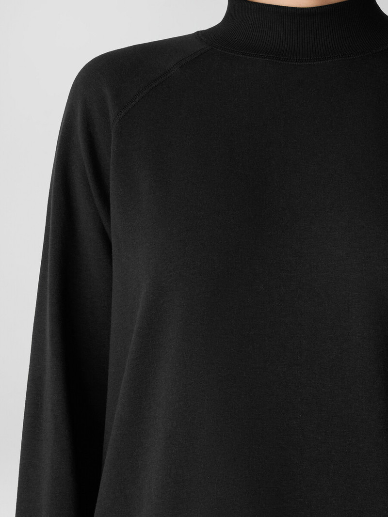 Cozy Brushed Terry Mock Neck Long Top 5