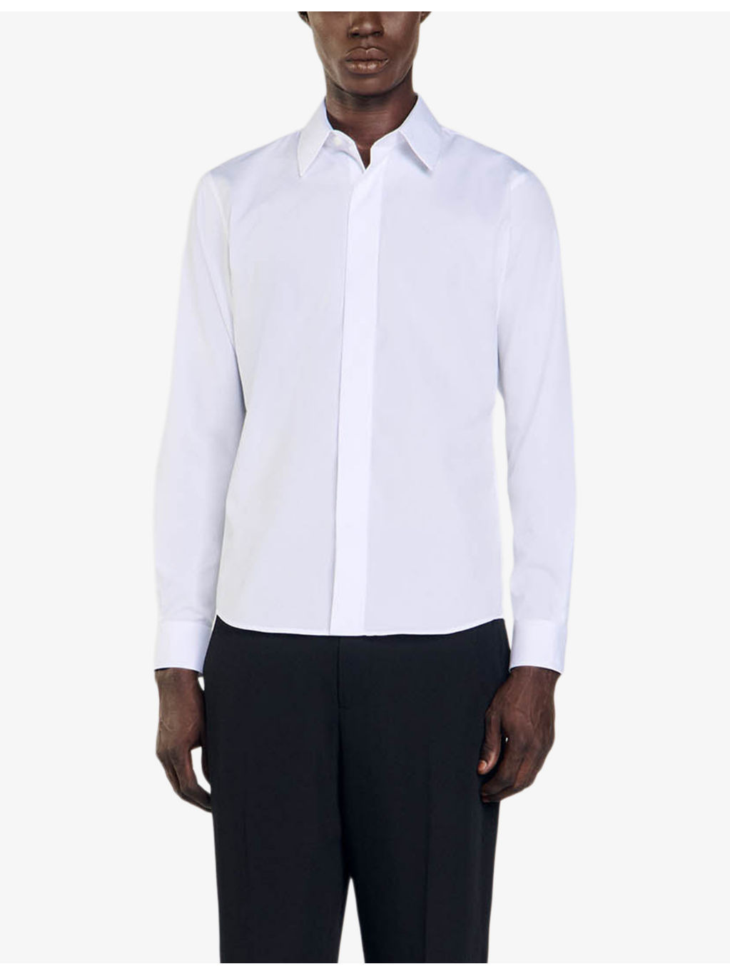 Classic-collar long-sleeve cotton shirt - 3