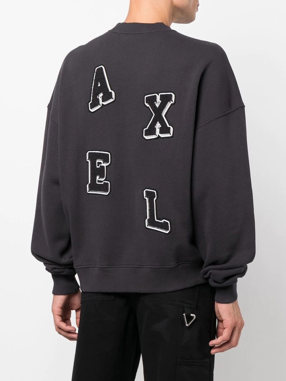 logo-lettering crew neck sweatshirt - 2