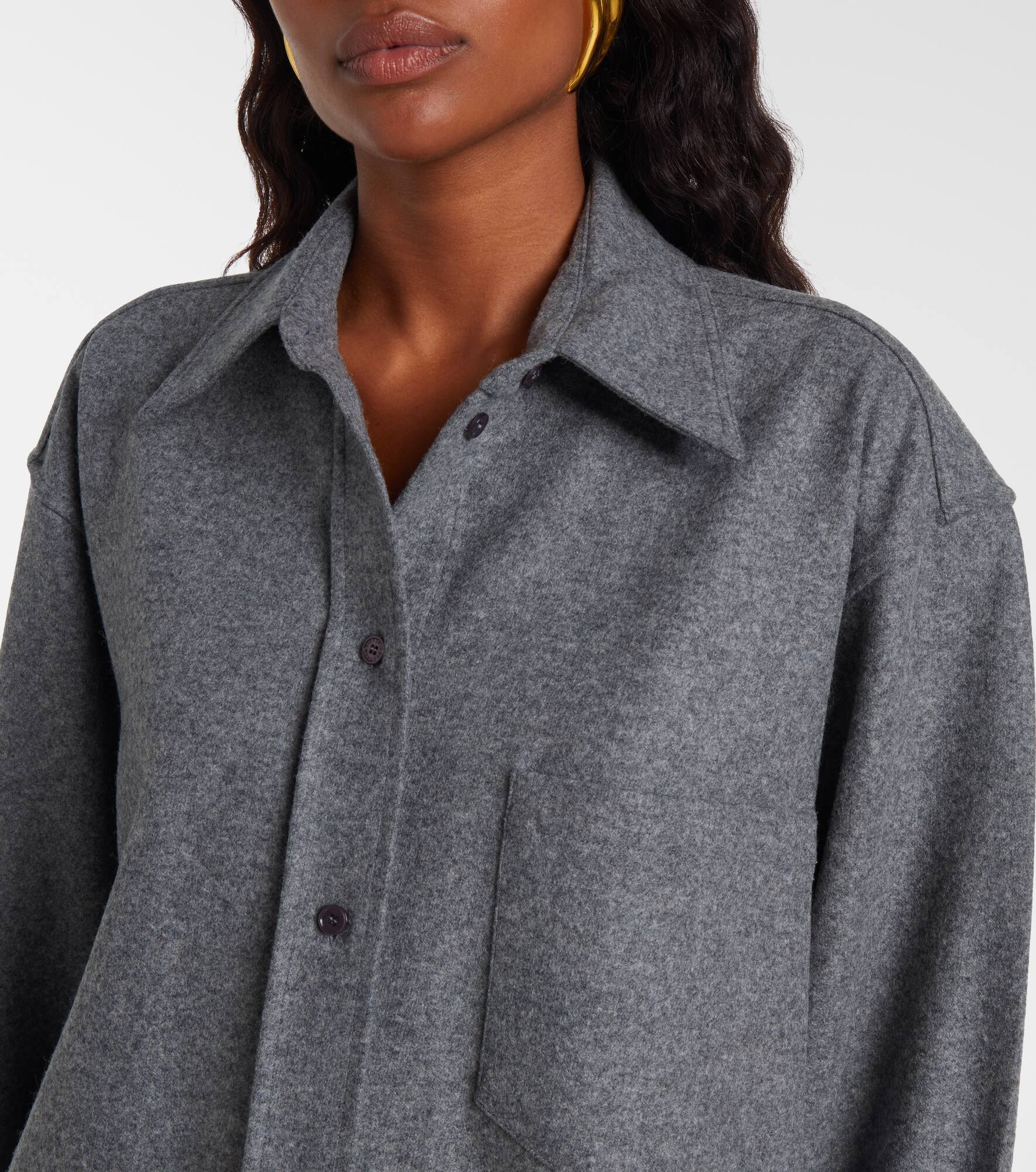 Wool and cashmere shirt - 4