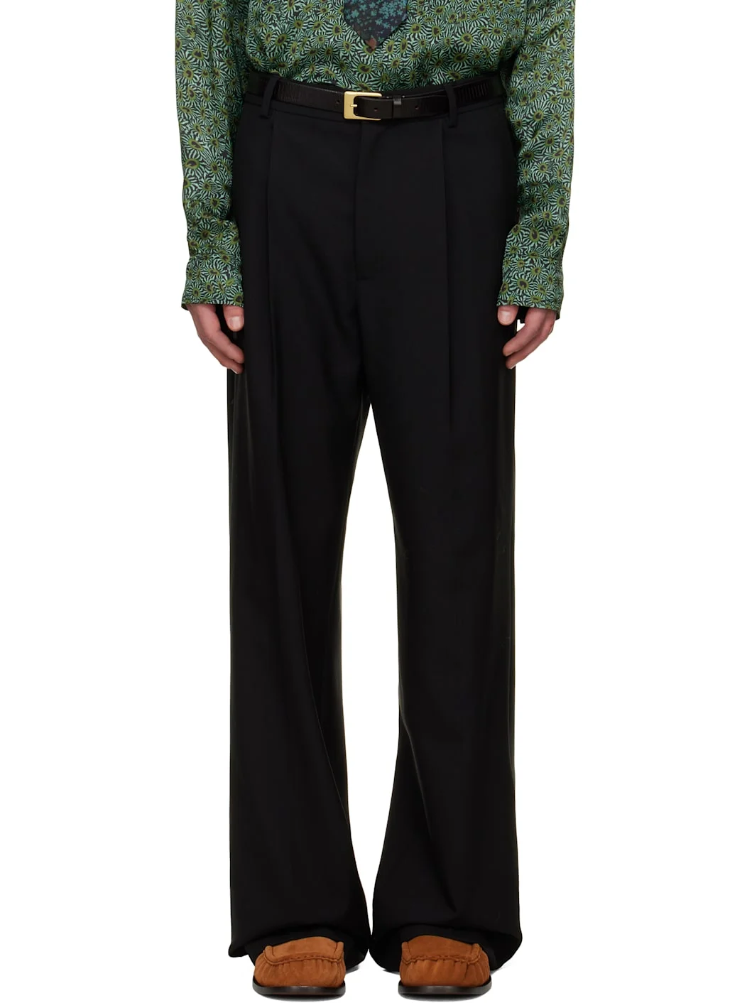 Black Pleated Trousers - 1