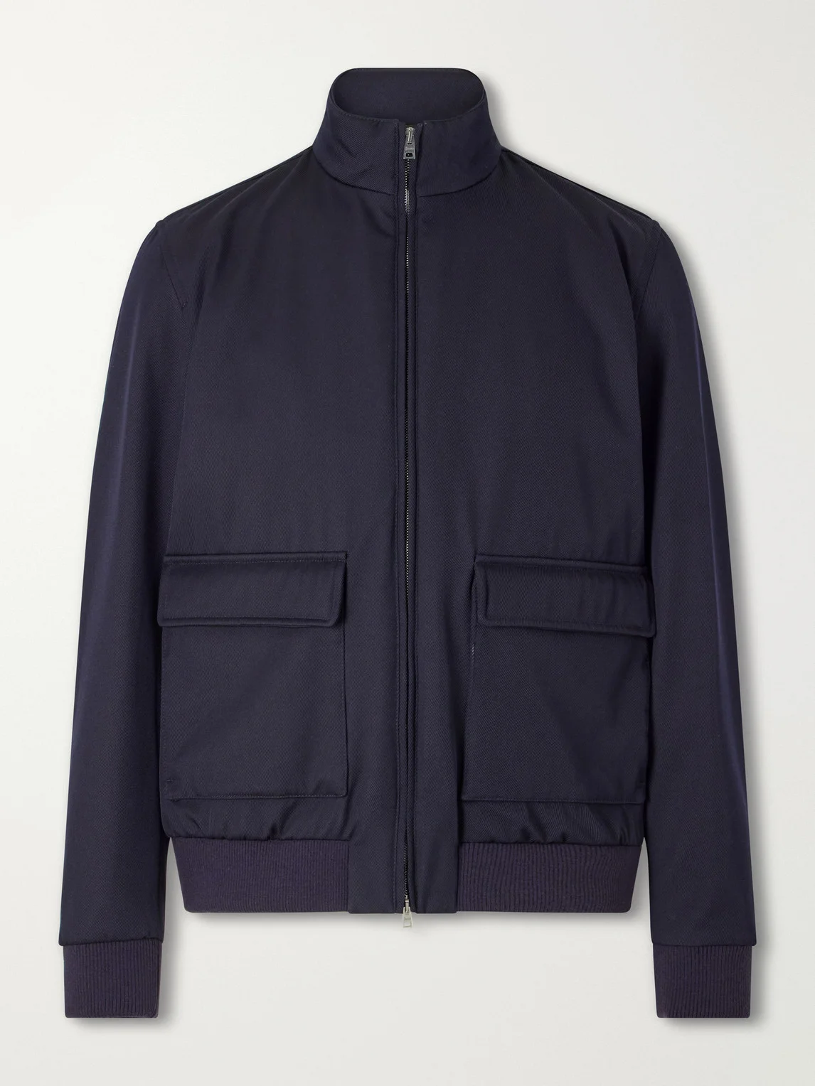 Virgin Wool-Twill Bomber Jacket - 1