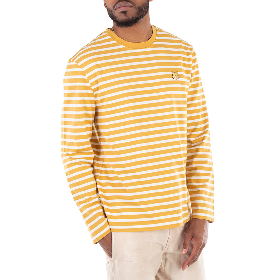 Maison Kitsune Fox Head Patch Stripe Marin T-Shirt - 2