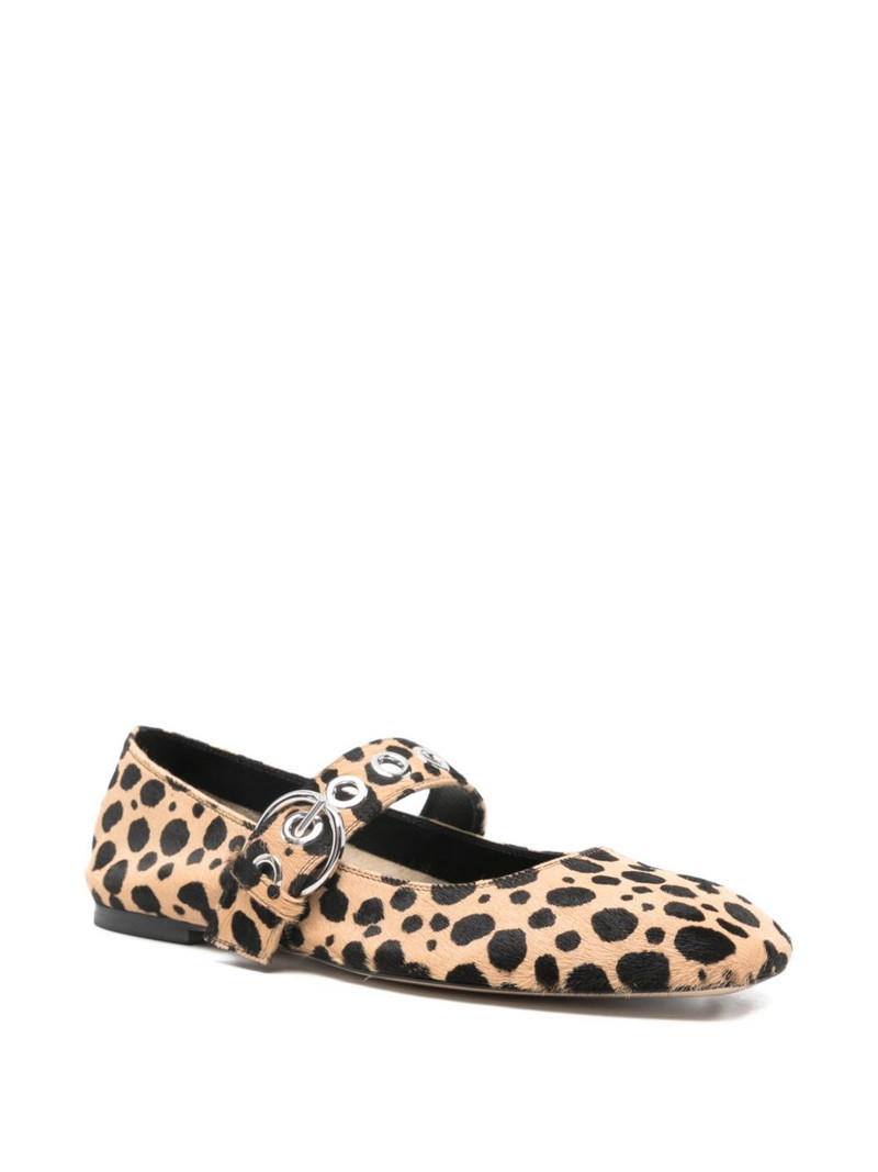 Aeyde eyelet leo print ballerina outlook