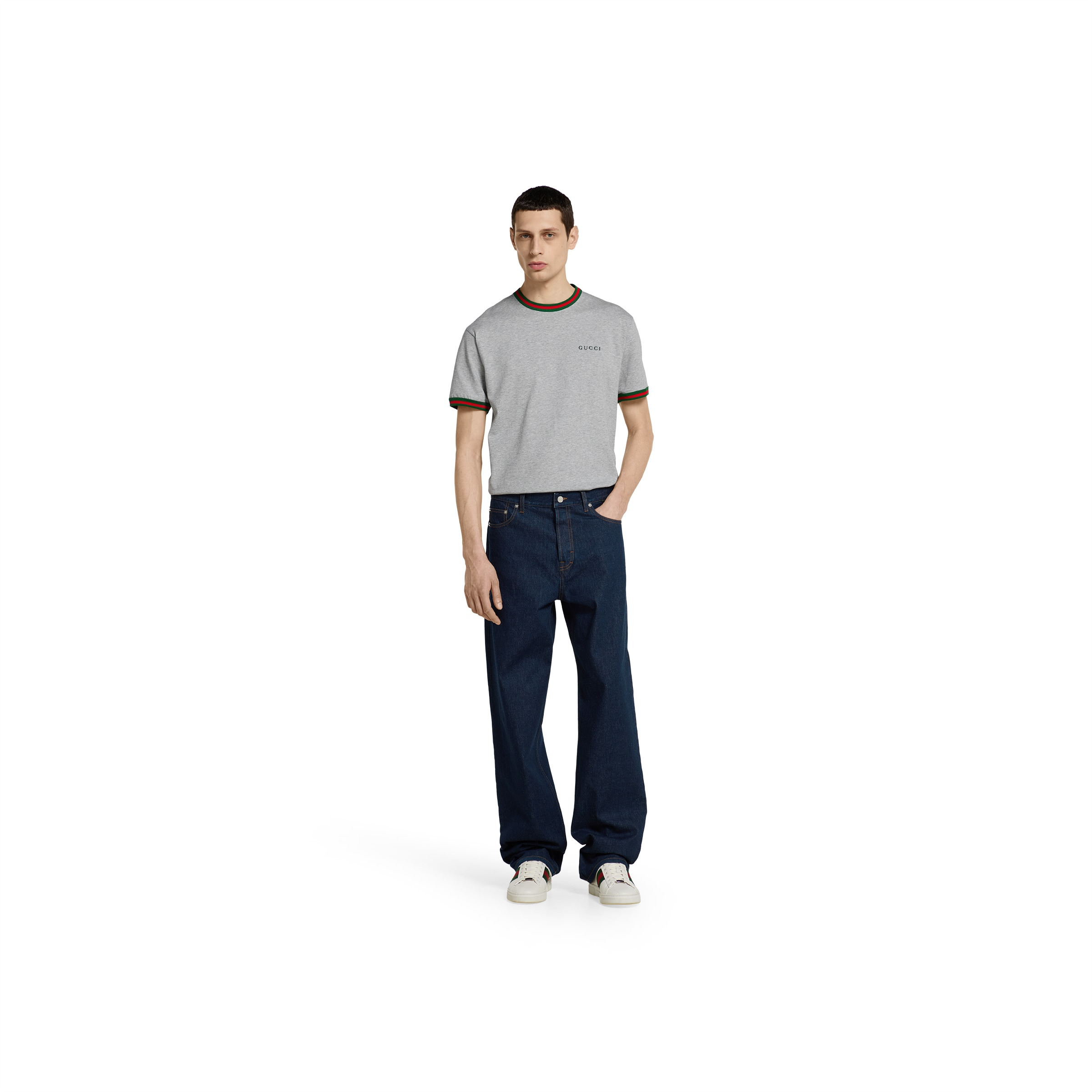 Cotton jersey T-shirt with embroidery - 2