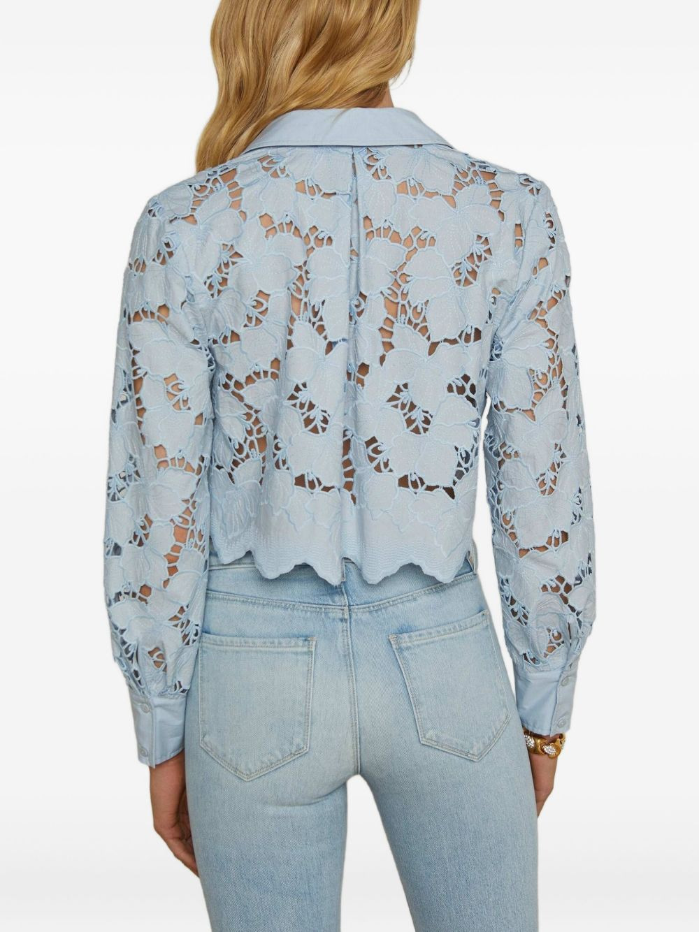 Seychelle  floral lace button-down shirt - 4