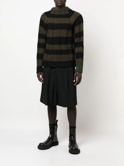 sacai striped wool jumper outlook