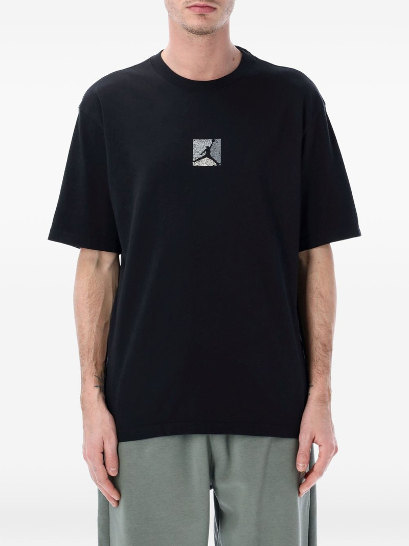 print-detail crew neck T-shirt 1