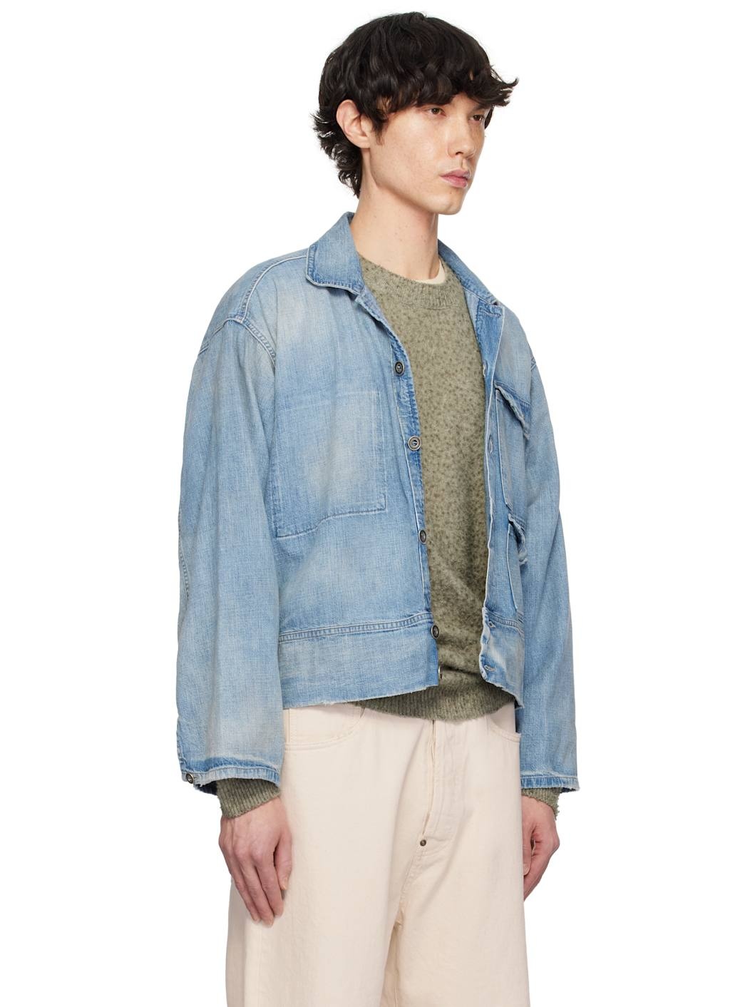 Blue Sports Denim Jacket - 2
