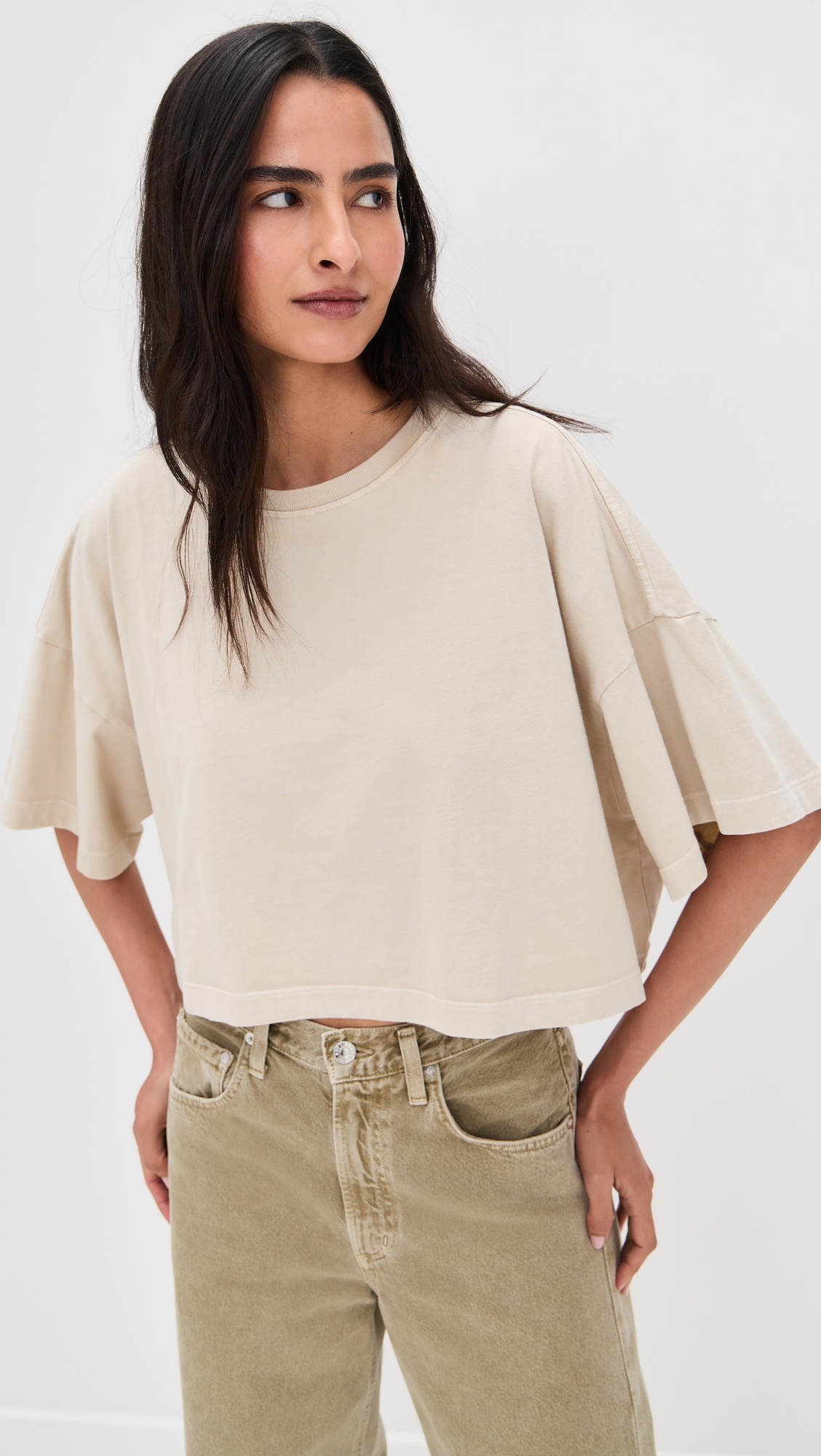 Arli Oversized Cropped Tee - 6