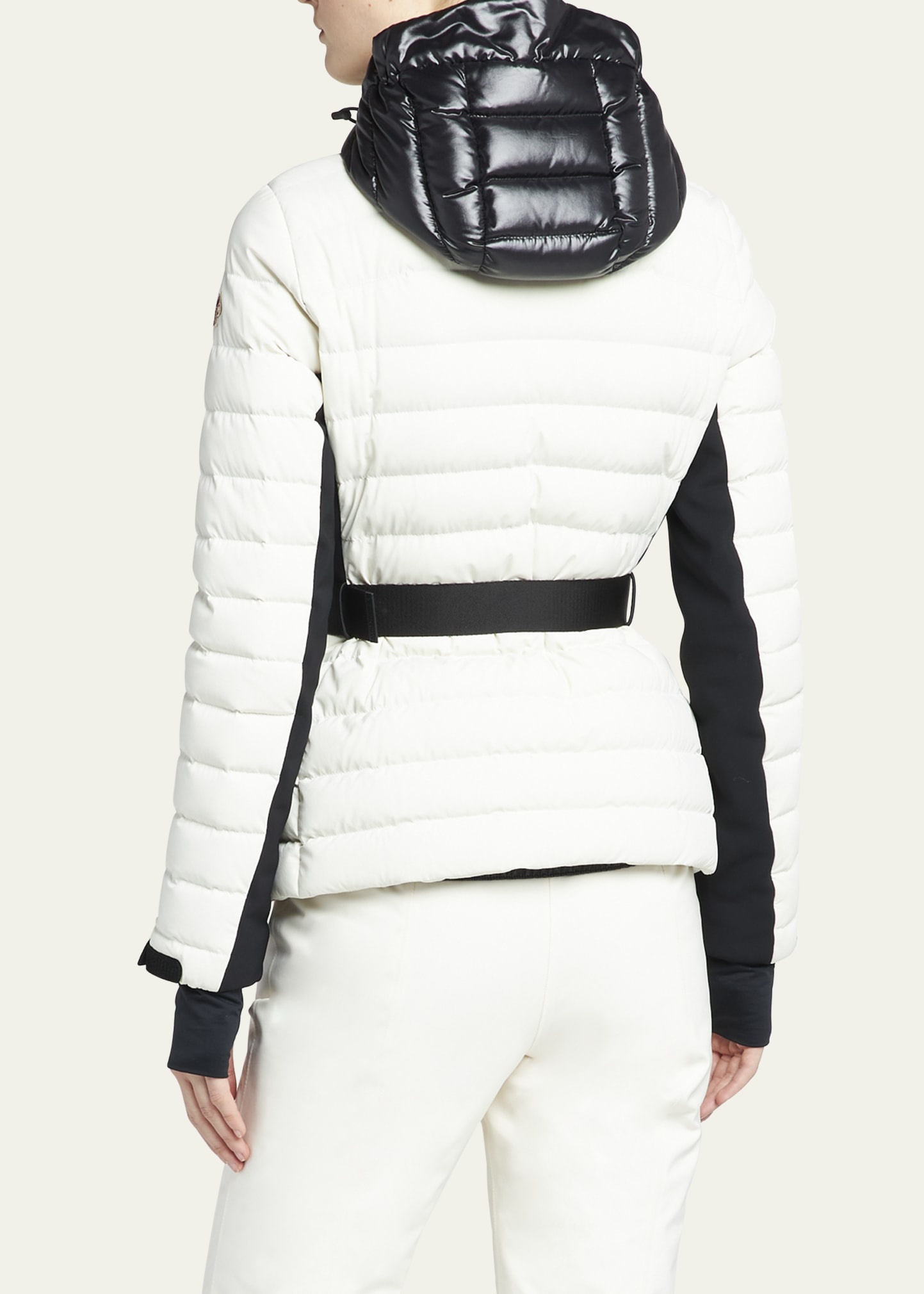 Bruche Contrast Belted Puffer Jacket - 3