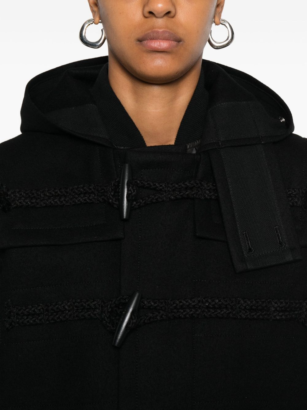hooded toggle-fastening jacket - 5