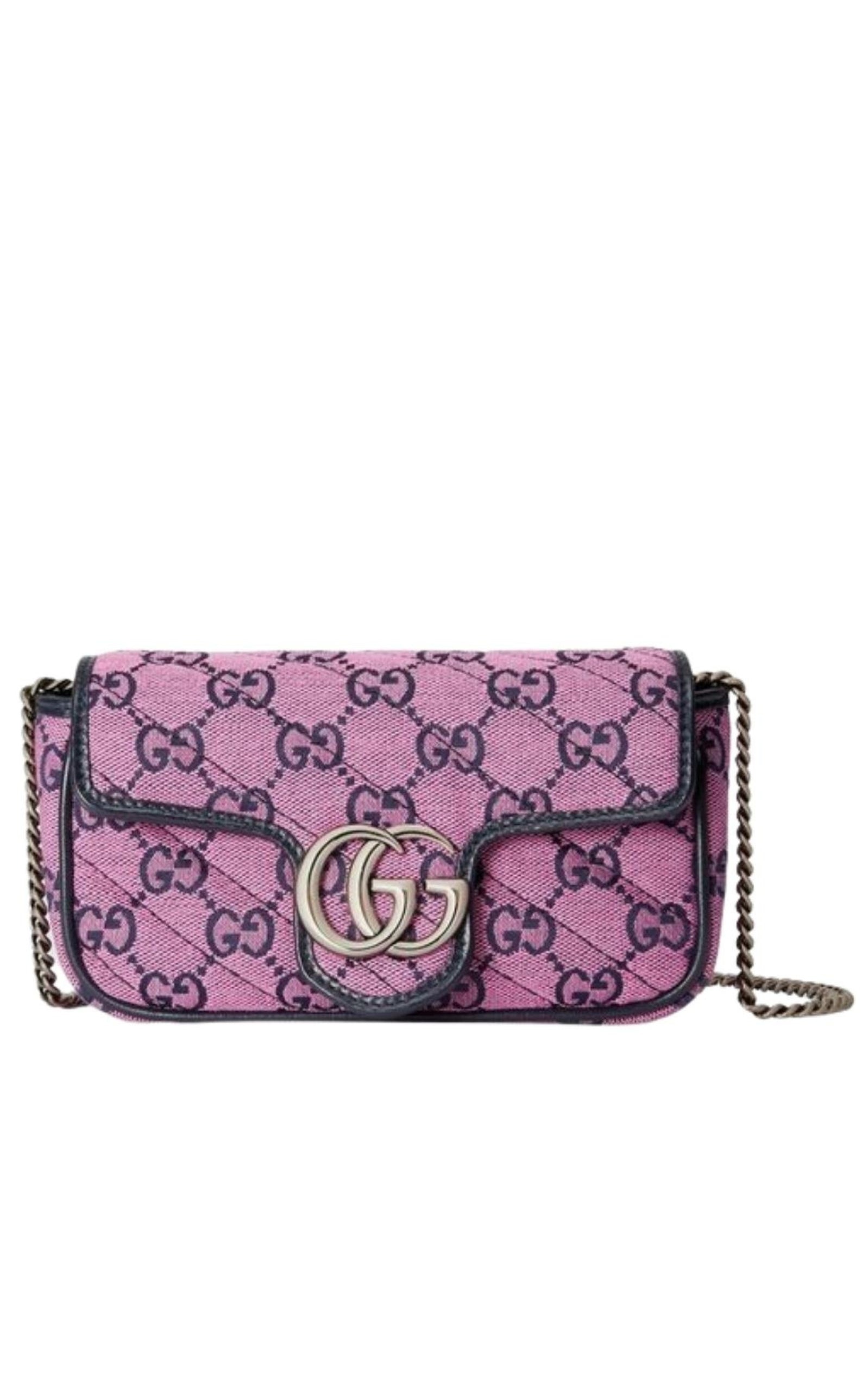 Pink GG Marmont Pink Super Mini Bag - 1