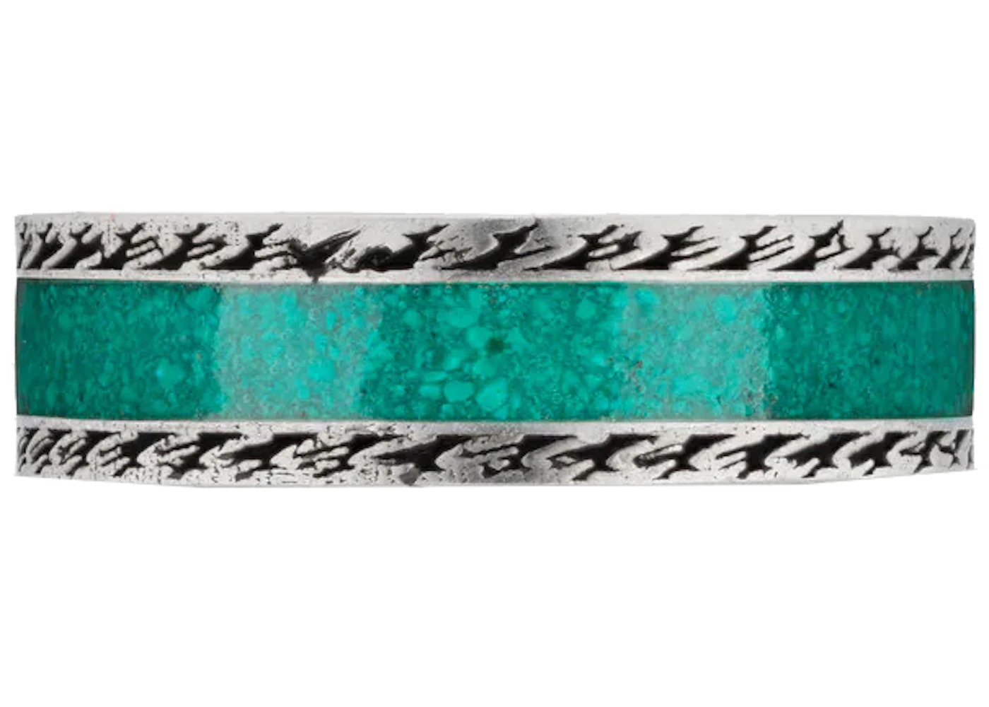 Gucci Ring With Interlocking G Turquoise Enamel Silver - 3