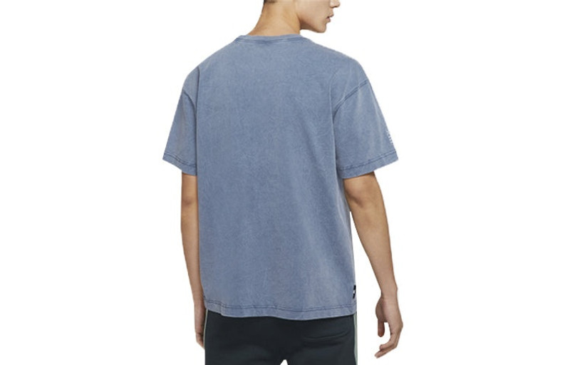 Jordan Air Jordan LEGACY AJ13 Embroidered Pattern Short Sleeve Blue CW0827-414 outlook