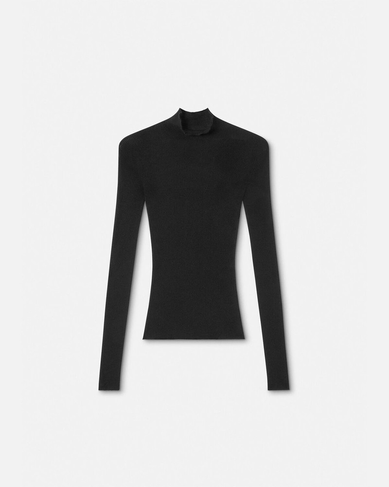 이음새가 없는 니트 Turtleneck 점퍼 1