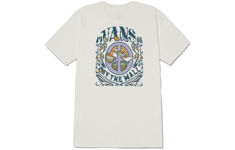 Vans (WMNS) Vans Peace GFX Tee 'Off White' VN00092ZFS8 outlook