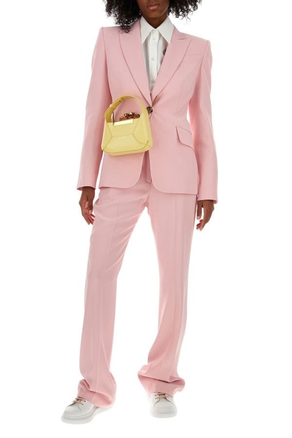 パンツ alexander mcqueen Pink crepe cigarette pant Alexander McQueen Pink crepe cigarette pant