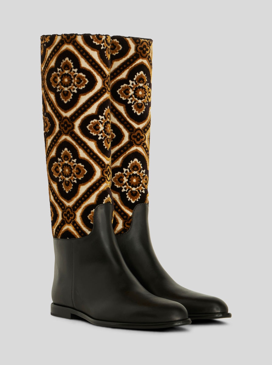 JACQUARD FABRIC RIDING BOOTS - 3