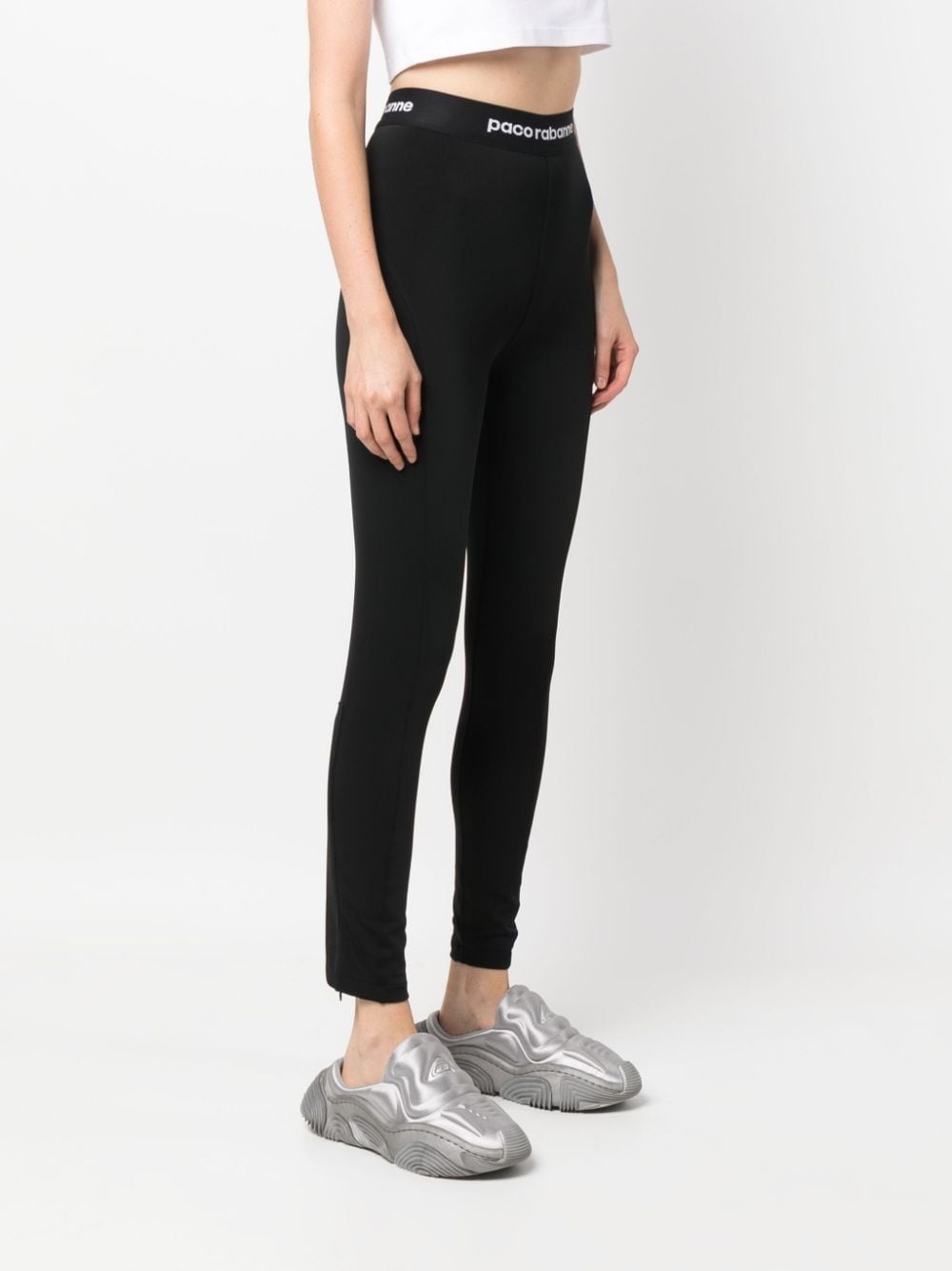 logo-waistband high-waisted leggings - 3