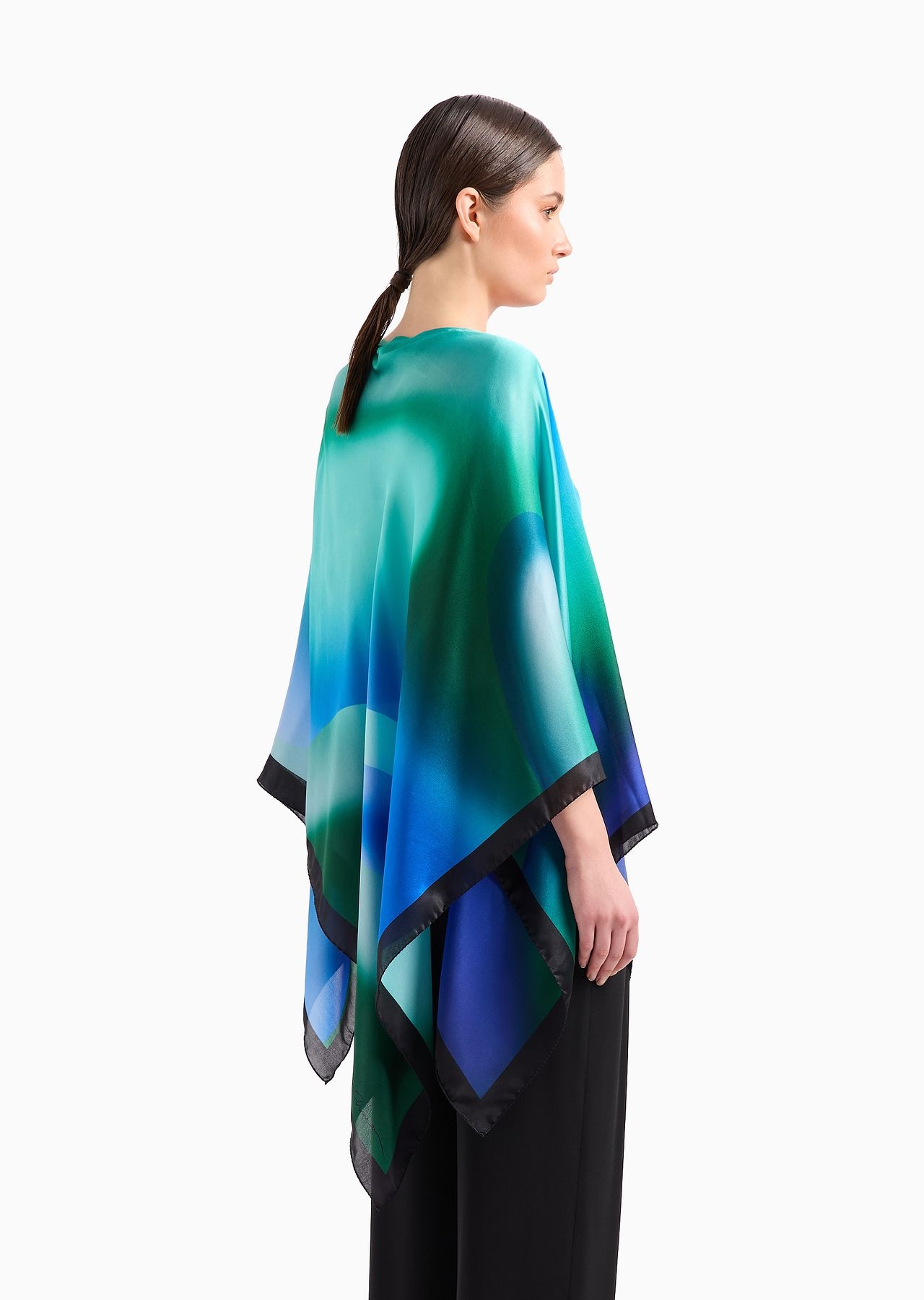 Printed silk cape - 3
