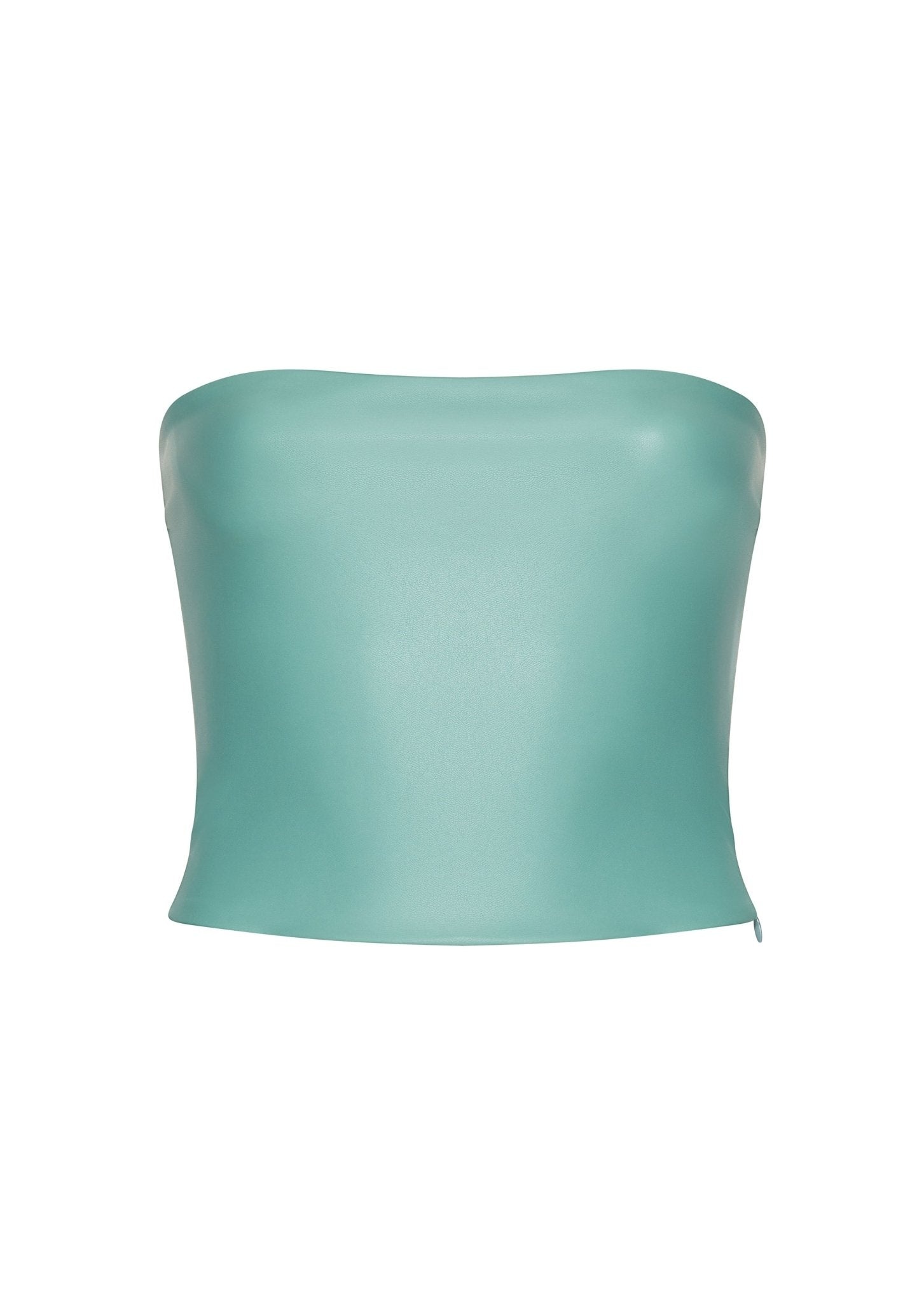 Faux Leather Tube Top - 1