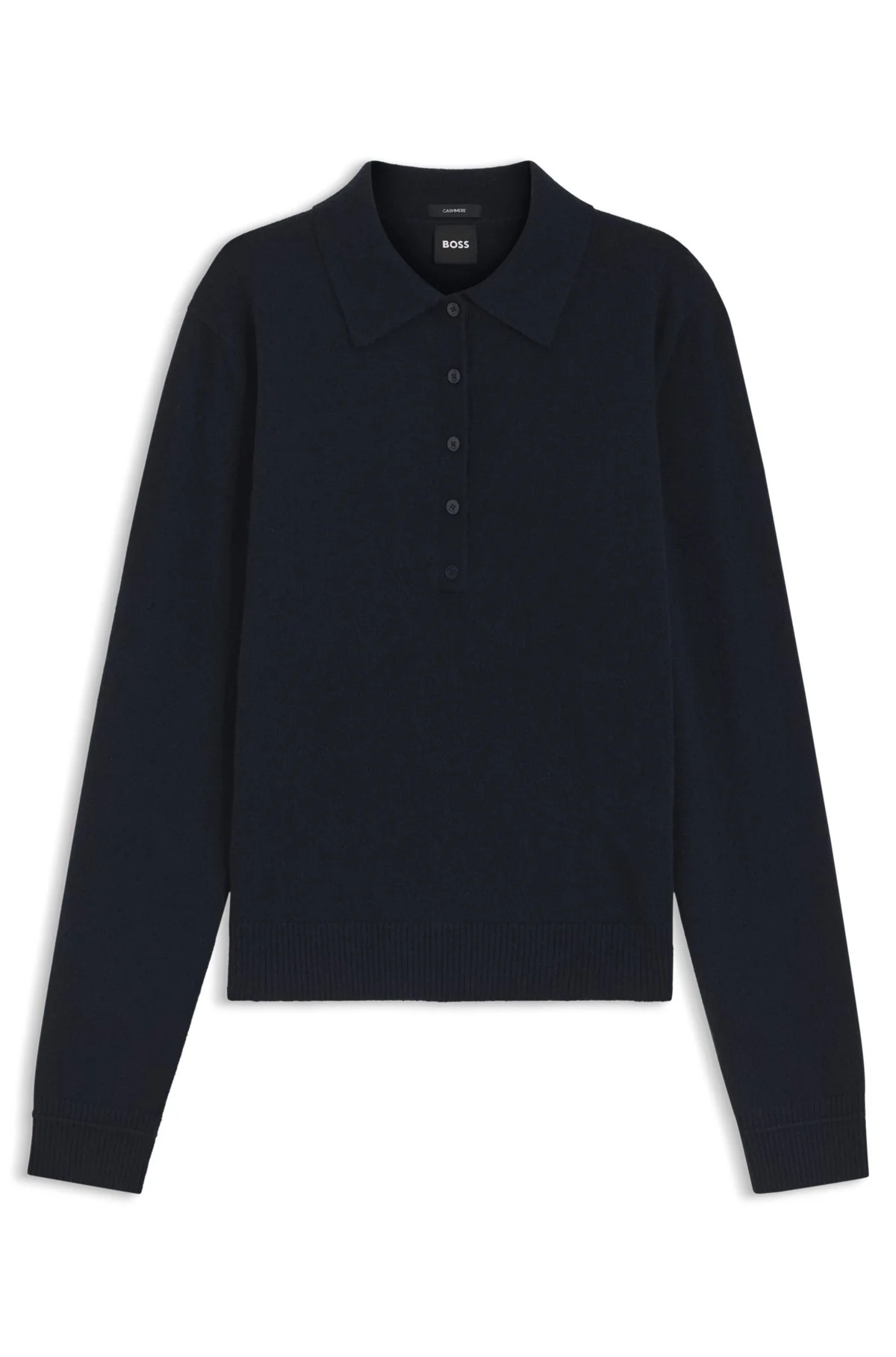 PURE CASHMERE POLO SWEATER - 1
