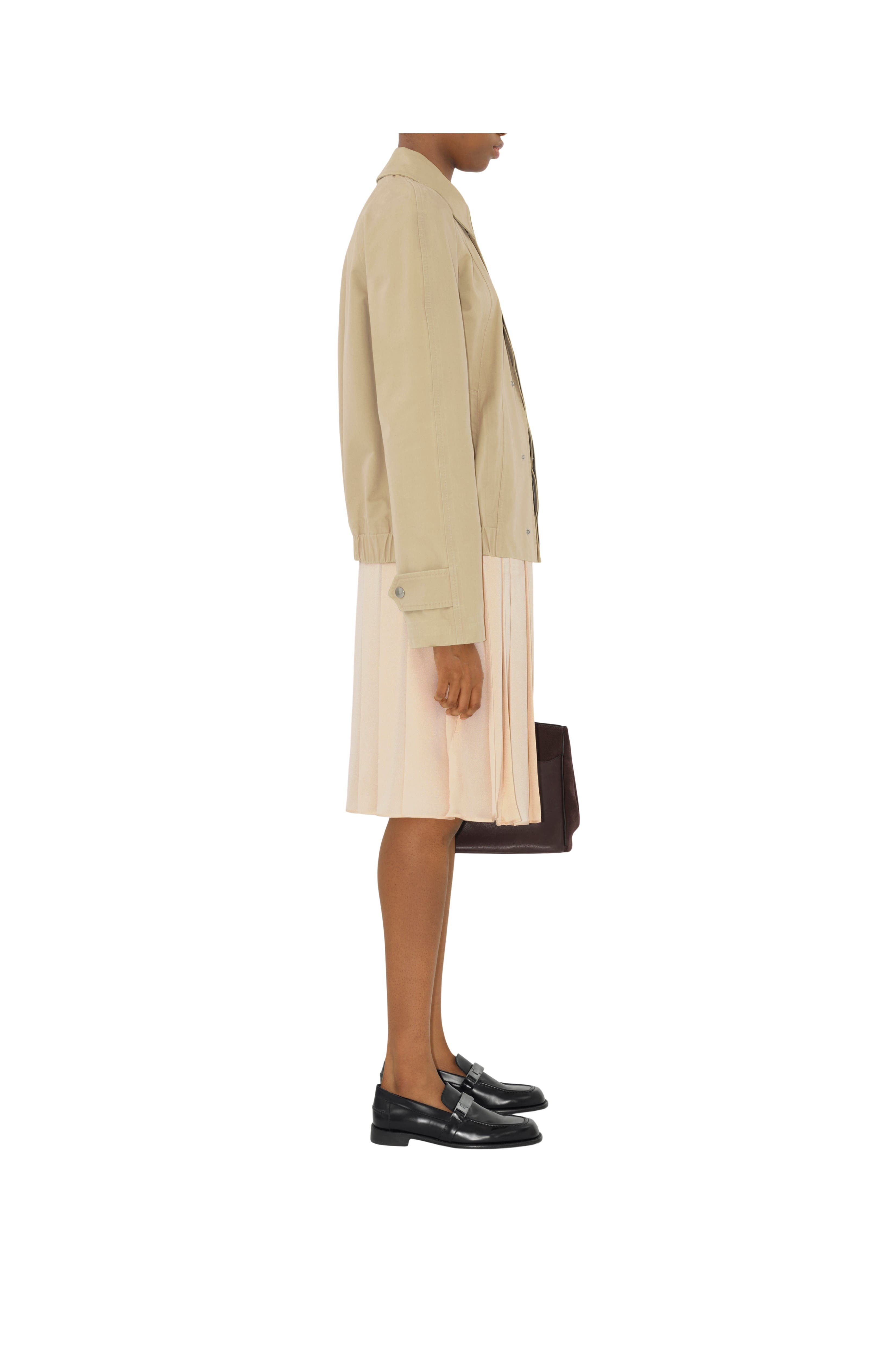 burberry Pleated Silk Skirt in Pelican at Nordstrom - 3