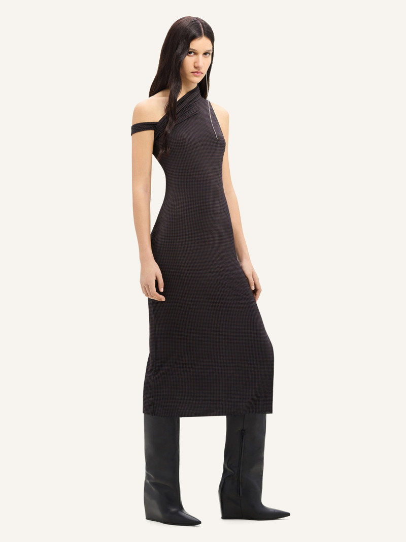 HOUNDSTOOTH MIDI TWIST 드레스 3