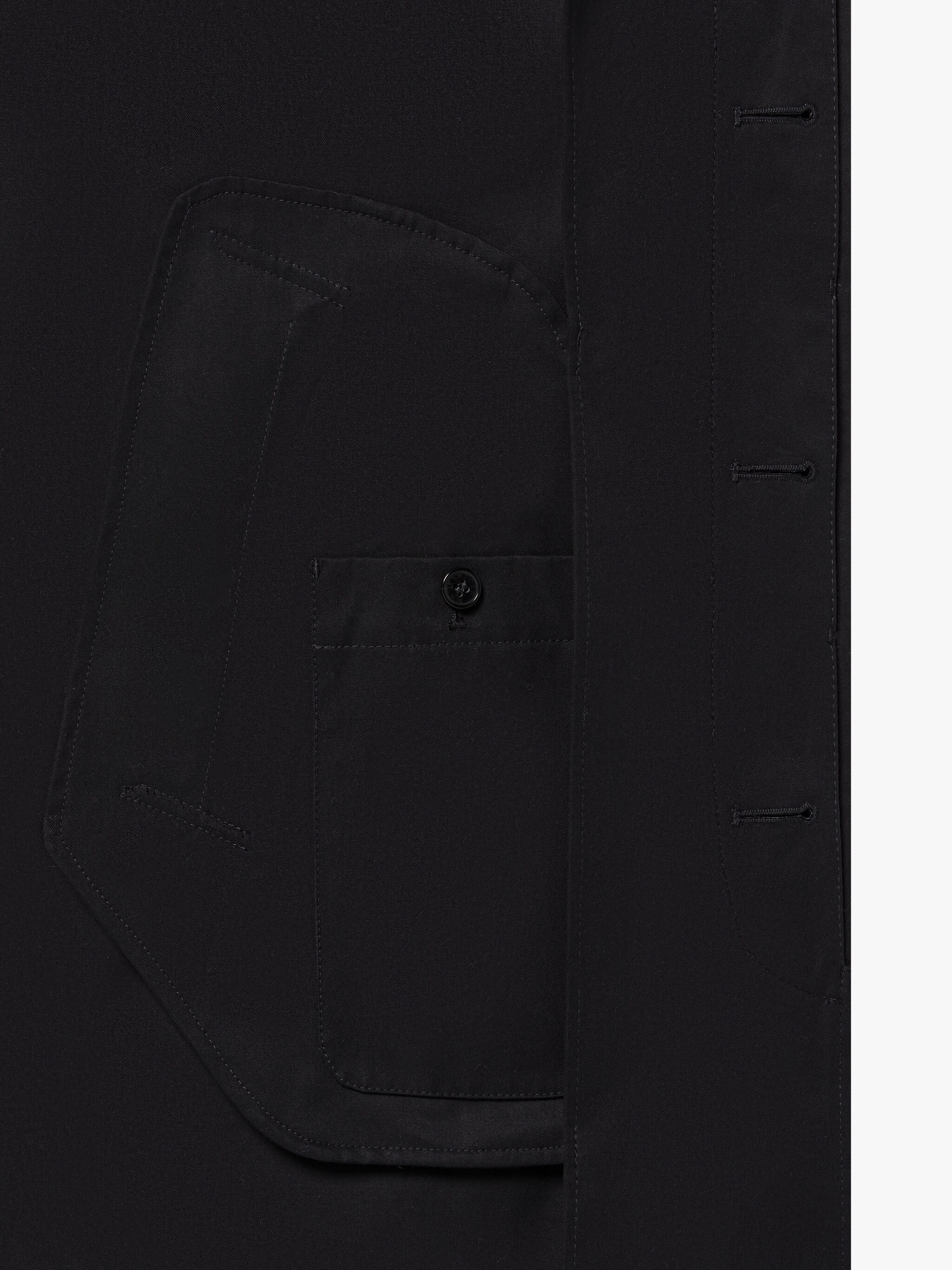 SELWYN BLACK COTTON OVERCOAT - 6