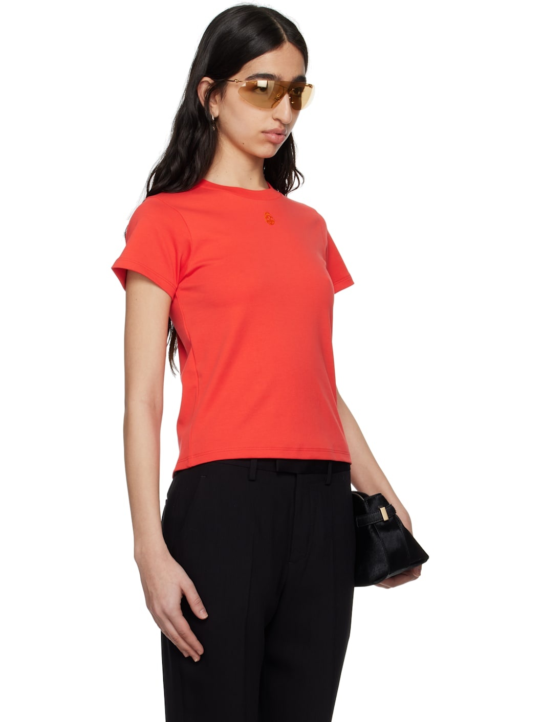 Red Embroidered Skull T-shirt - 2