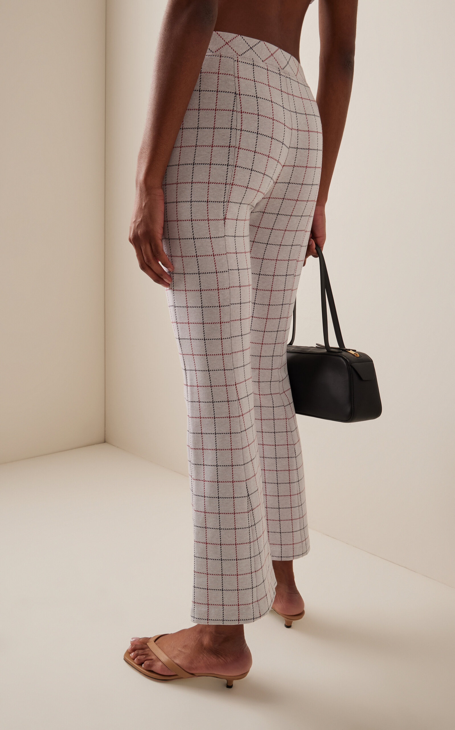 Checked Cropped Flared Pants multi - 4