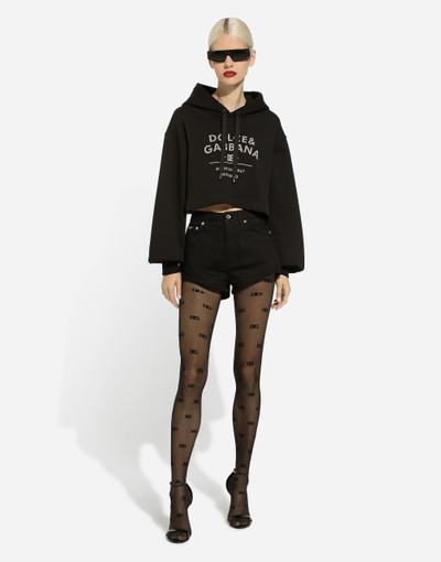 Dolce & Gabbana Jersey hoodie with Dolce&Gabbana logo lettering outlook