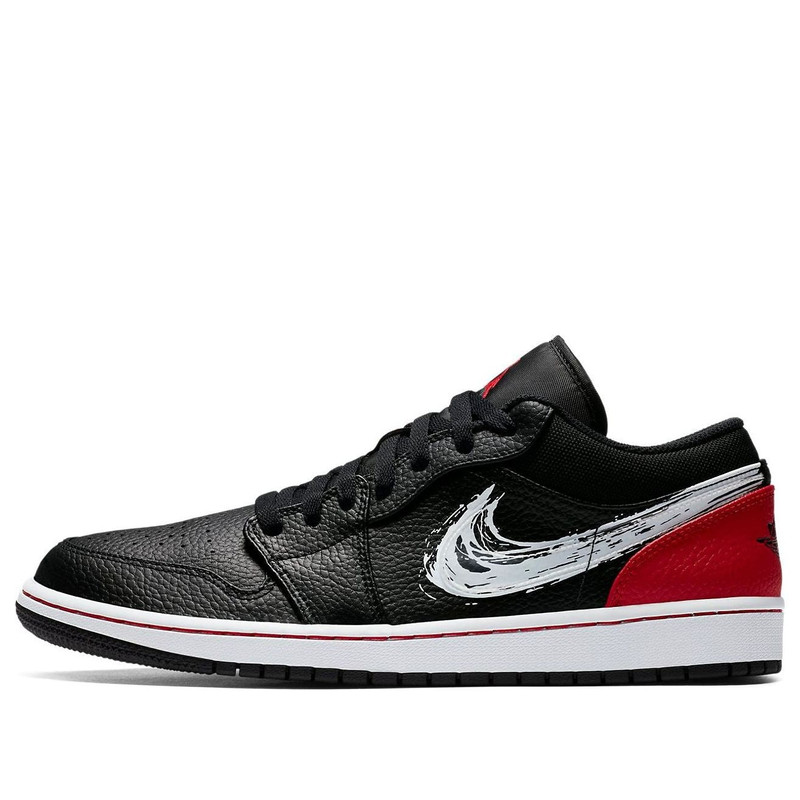 Air Jordan 1 Low 'Brushstroke Swoosh - Black Red' DA4659-001 - 1