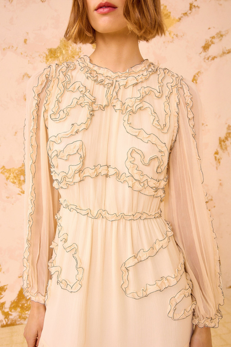 ULLA JOHNSON Iona Silk Long Dress outlook