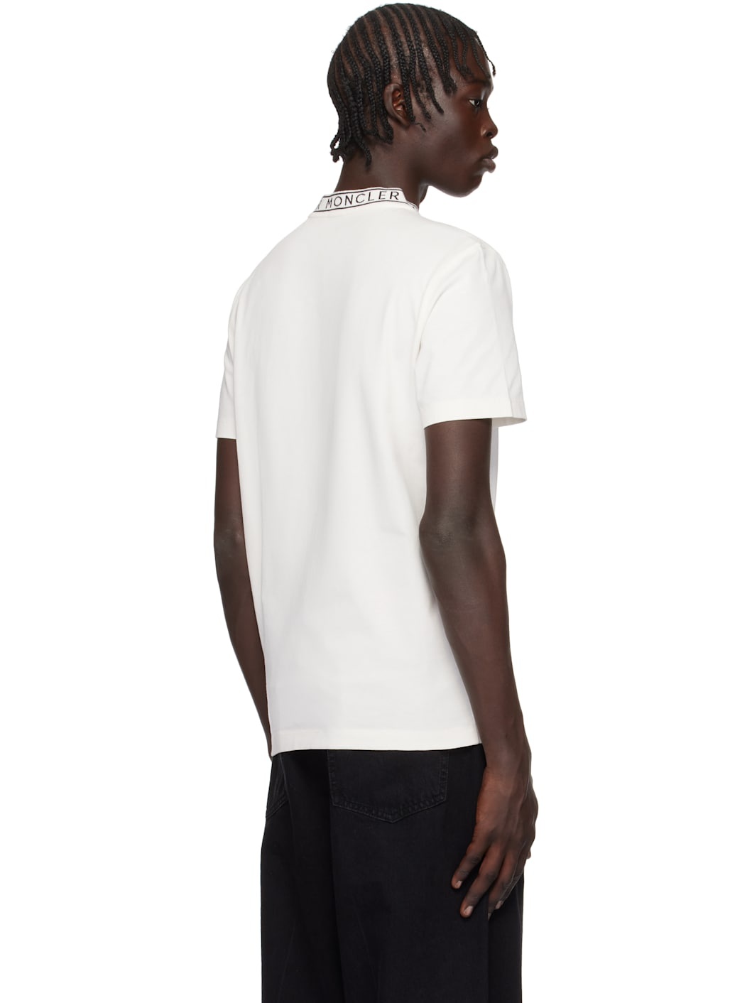 White Logo-Trimmed Cotton T-shirt - 3
