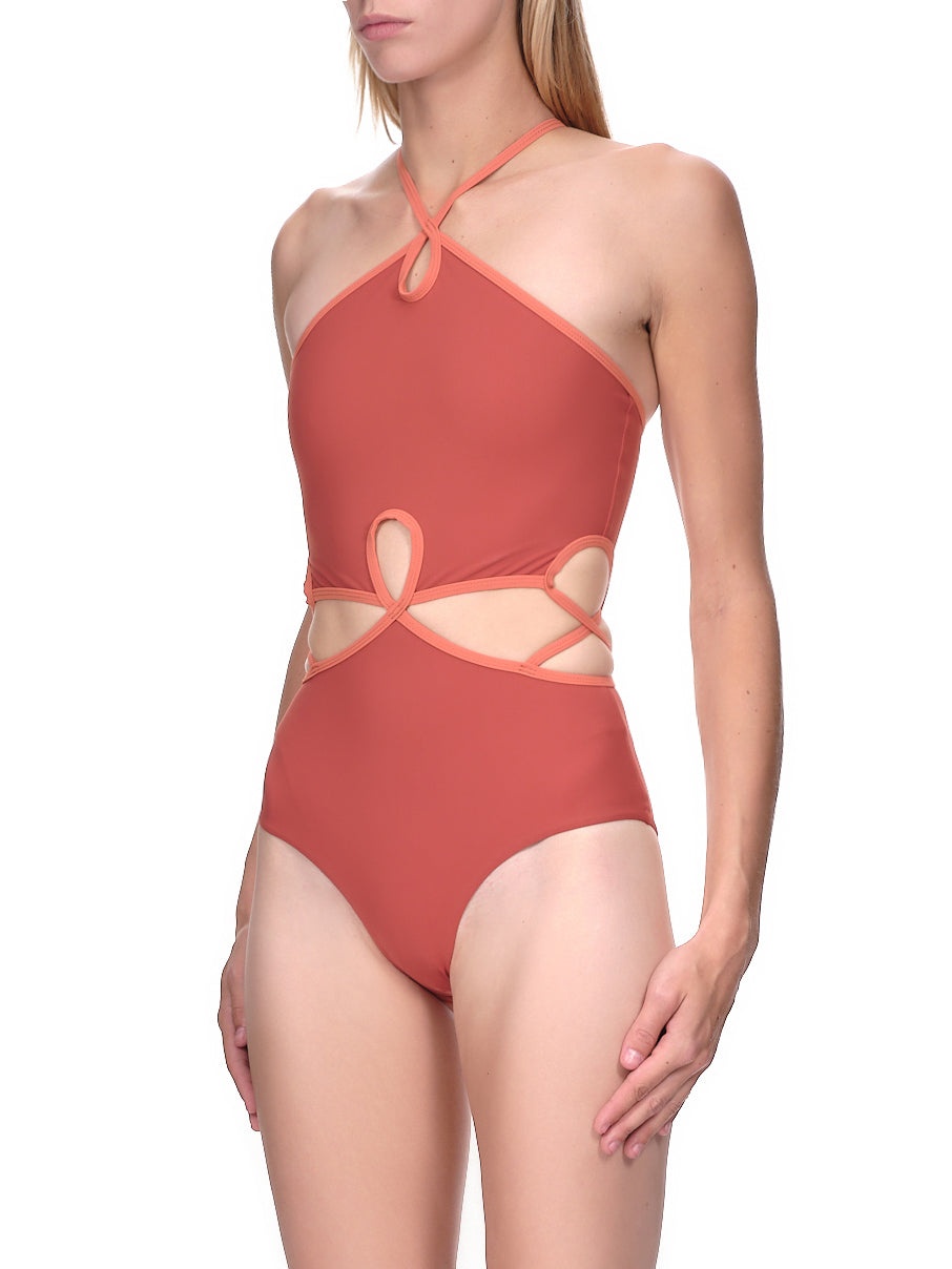 Looped Halter Swimsuit - 4