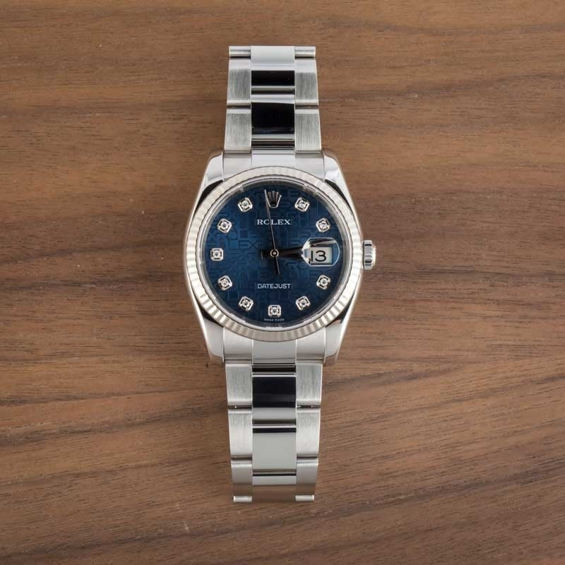 Pre-owned Rolex Datejust Ref 116234 Jubilee Diamond Dial - 6