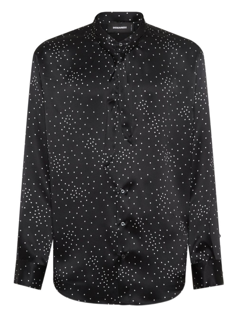 polka dot-print satin shirt 1