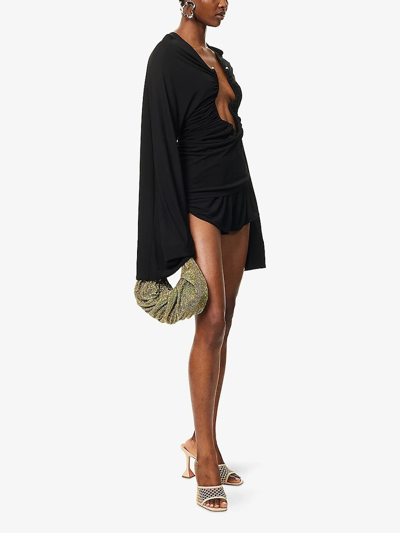 CHRISTOPHER ESBER Ruched Crescent Jersey Shorts outlook
