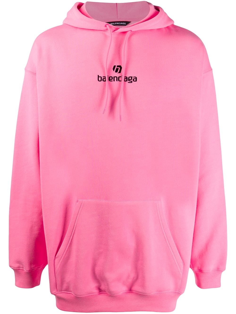 logo-embroidered hoodie - 1