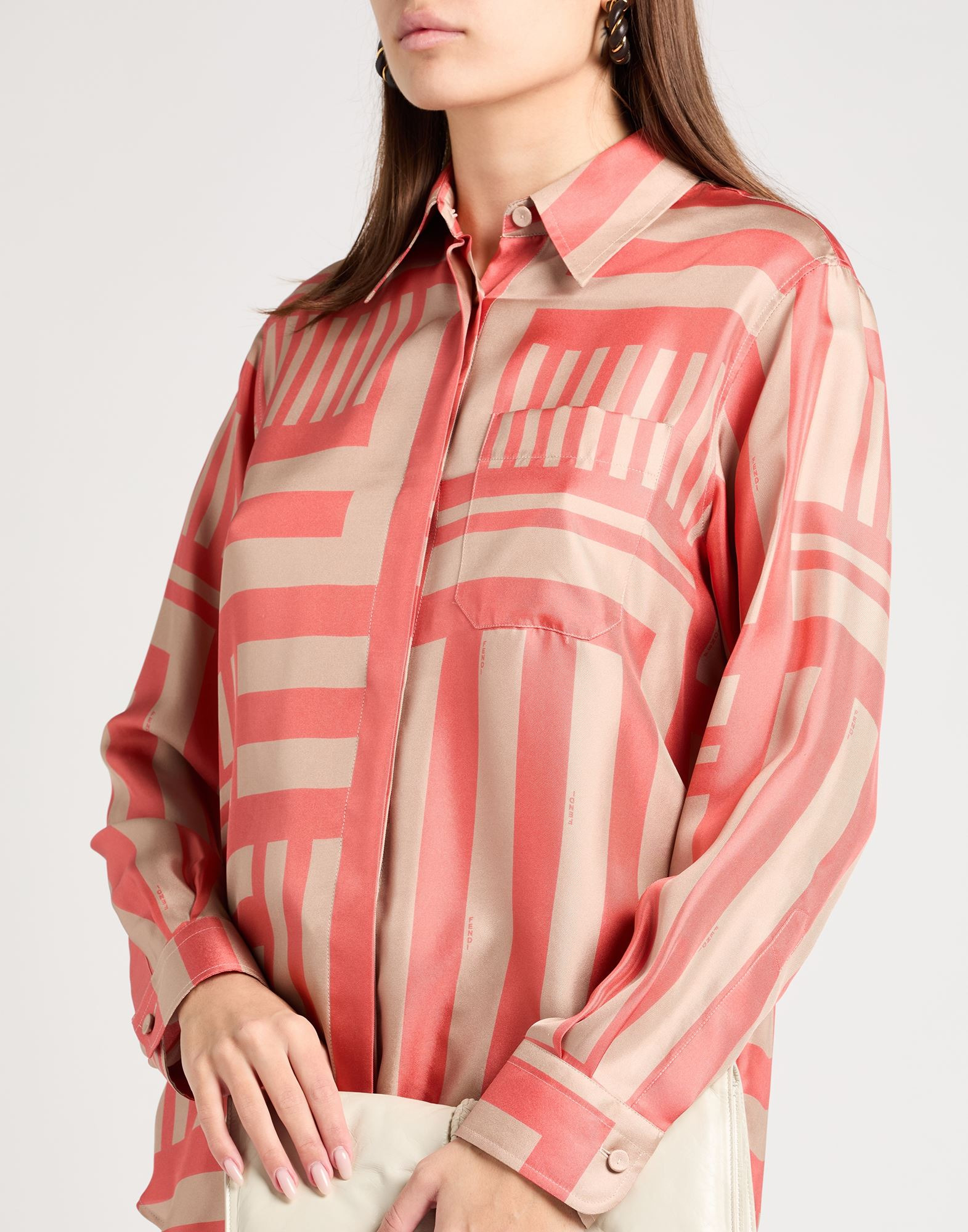 Coral Women's Silk Shirts & Blouses - 4